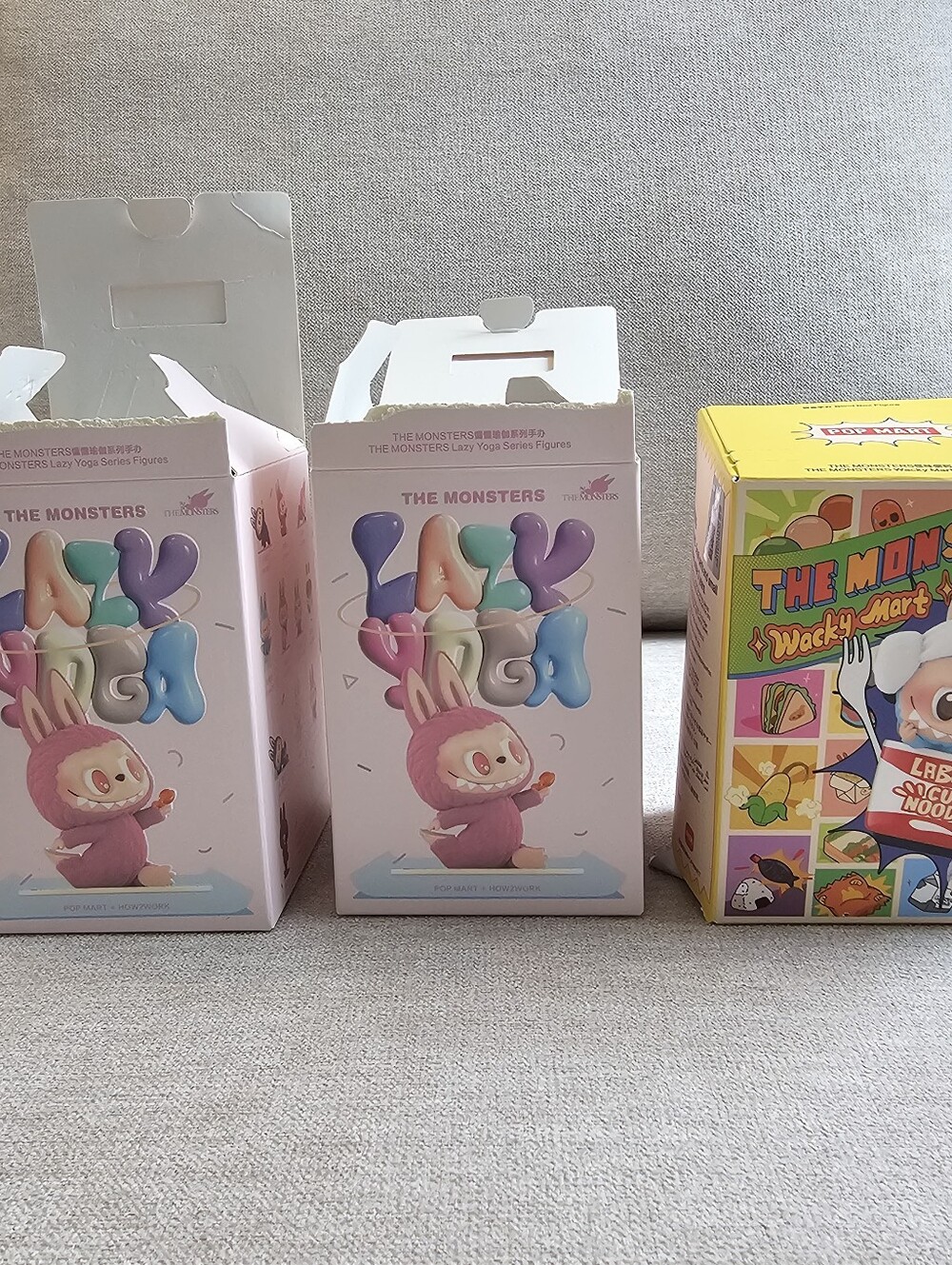 NWT- Set Of 3 Popmart Figures- Lazy Yoga And Monsters